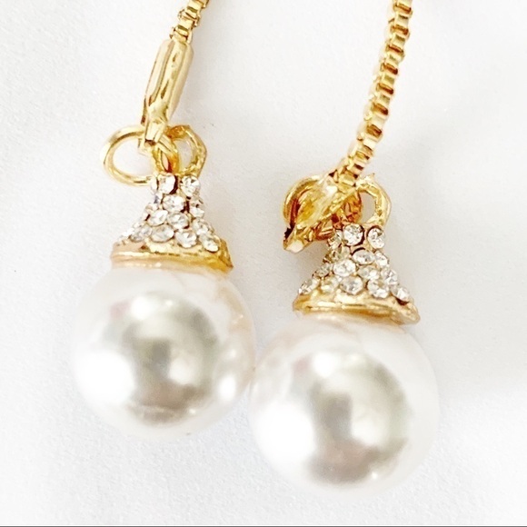 NEW-CRYSTAL Rows Movable/Adjustable/ Pearls Chain - Picture 5 of 8